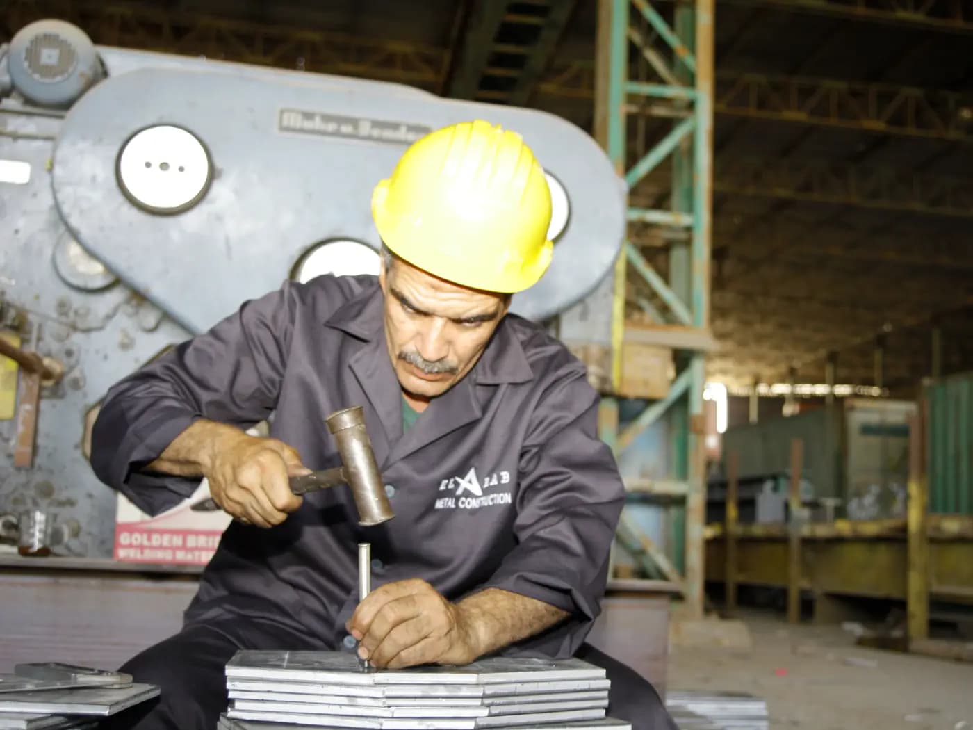 Multiple press brakes for metal forming